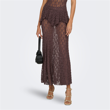 ONLY LAYA LACE LONG SKIRT JRS CHOCLATE MARTINI - 15375833